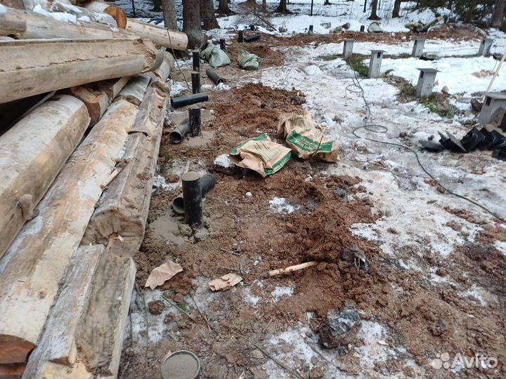 Жб и винтовые сваи установка