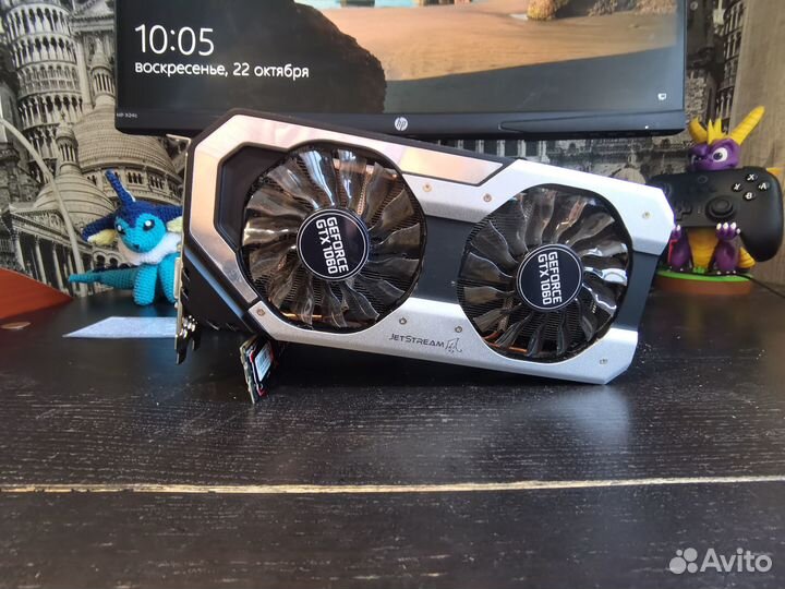 Видеокарта Palit GTX 1060 Jetstream 6gb Память Sam