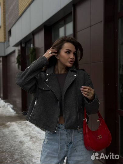 Кашемировая куртка косуха 2 цвета