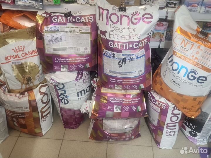 Корма для кошек monge