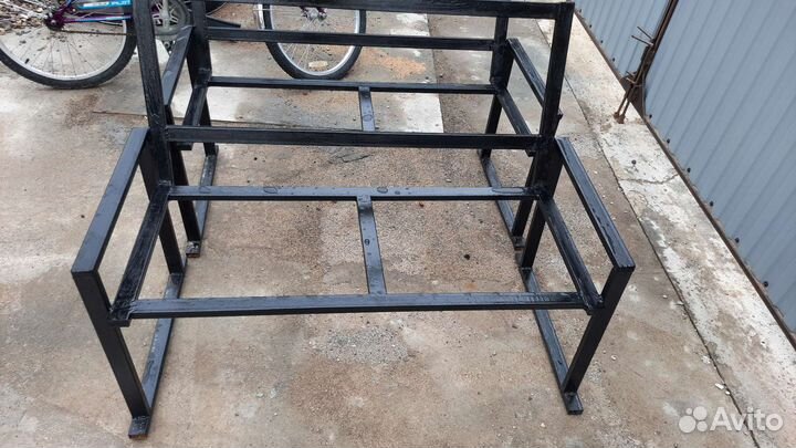 Дровница уличная, стеллажи лофт