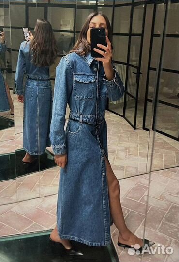 Платье джинсовое Zara, новое, размер s