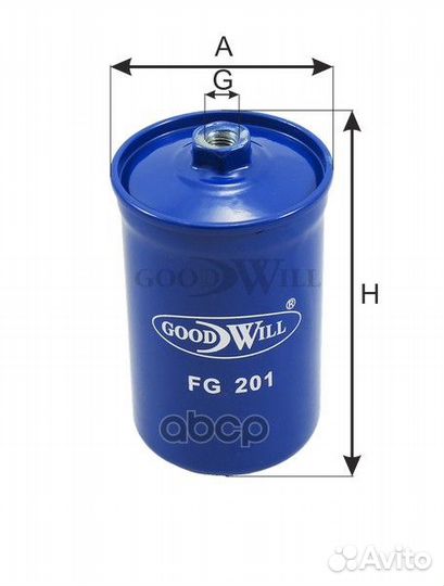 Фильтр топливный audi 100/A6 82-97 FG 201 Goodwill