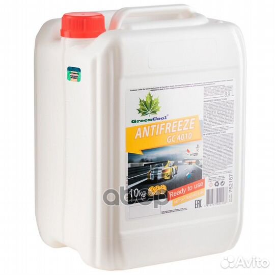 Greencool gс4010 10KG антифриз 752187 желтый