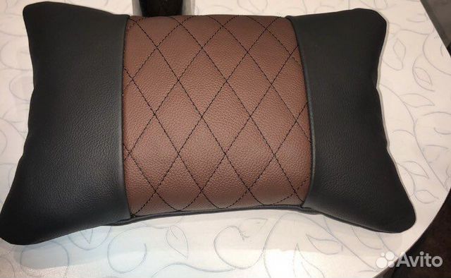 Авто подушки для подголовника из натуральной кожи