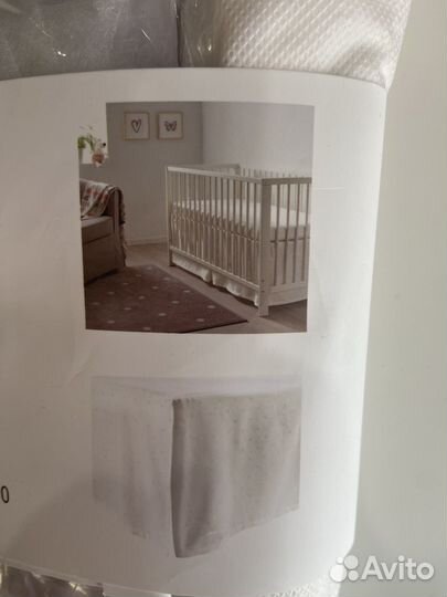 Подзор для кроватки Ленаст Икеа