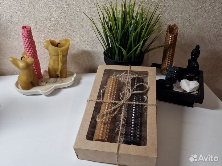 Подарочный Набор Свечей Ручной Работы