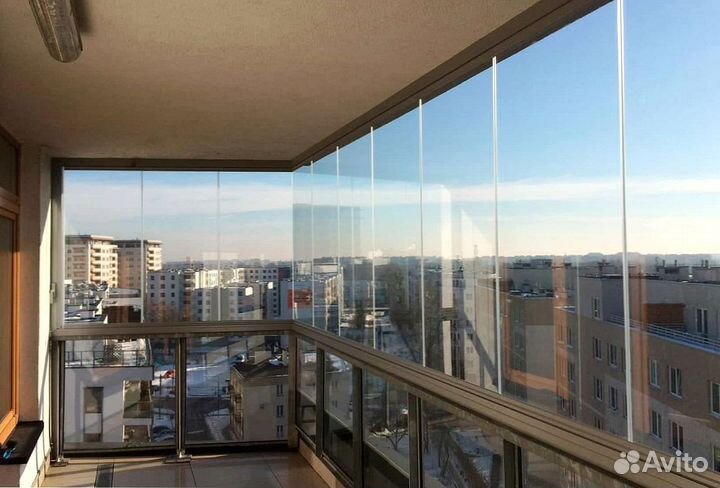 Безрамное остекление раздвижной системой