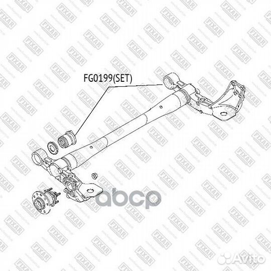 Сайлентблок задней балки opel Astra 04- FG0199