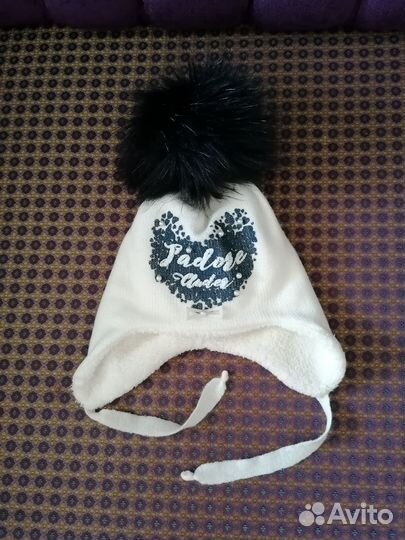 Шапка для девочки, 4-6 лет