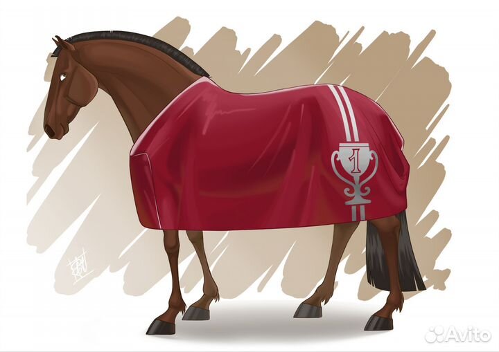 Иллюстрация лошади на заказ