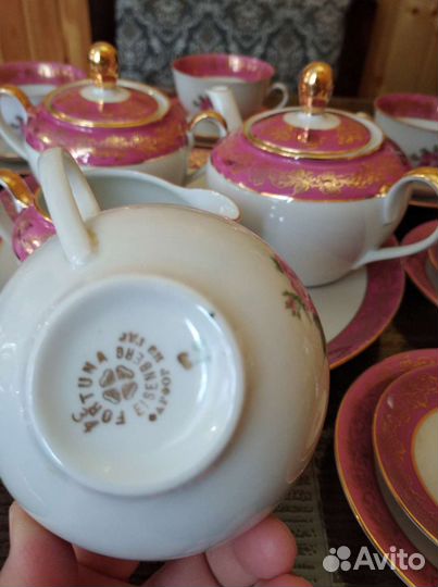 Сервиз чайный Роза Фортуна гдр Fortuna