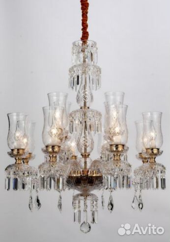 5-BL491-8+4 Люстра подвесная хрустальная (2Х1)