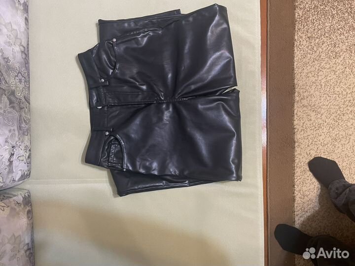 Кожаные брюки женские