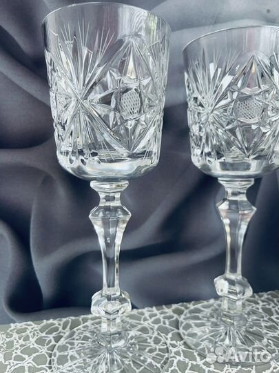 Хрустальные кубки фужеры СССР, редкий винтаж