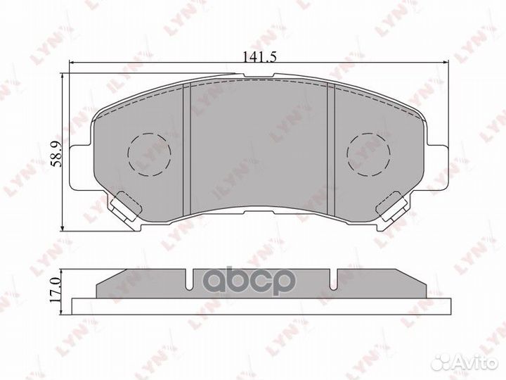 Колодки передние Nissan/Lynx/ BD5711 lynxauto