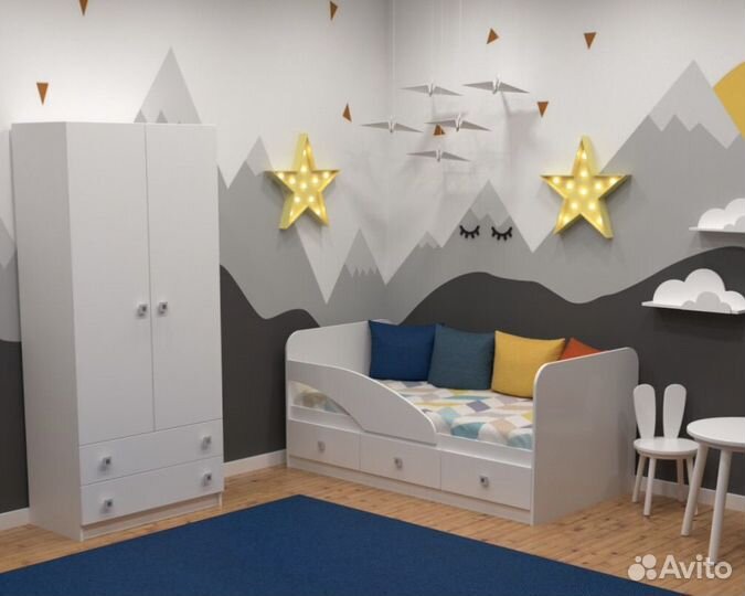 Детская кровать 80х160 с бортиком