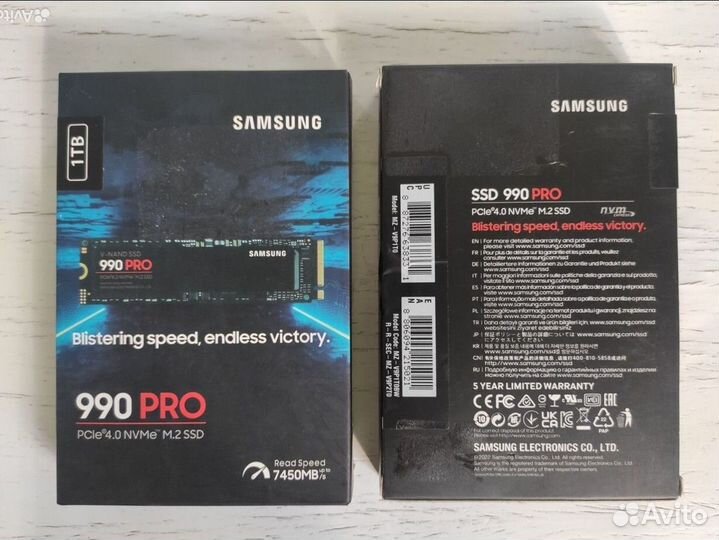 Твердотельный ssd диск 1Tb Samsung 990 Pro PCIe4.0