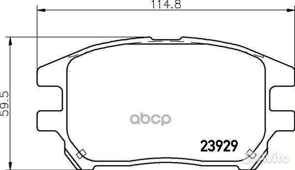 Колодки тормозные передние к-кт 'MDB2325 Mintex