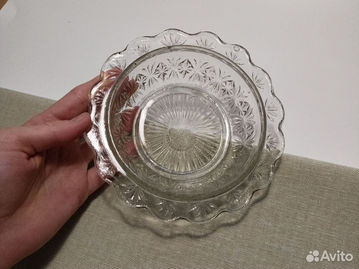 Розетка конфетница блюдо 1 кдо стекло