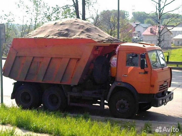 Щебень, пгс, песок, отсев, чернозём, уборка снега