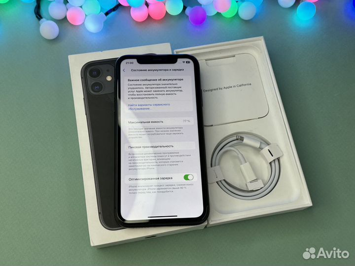 iPhone 11 64Gb родной акб 1 физ сим + eSim