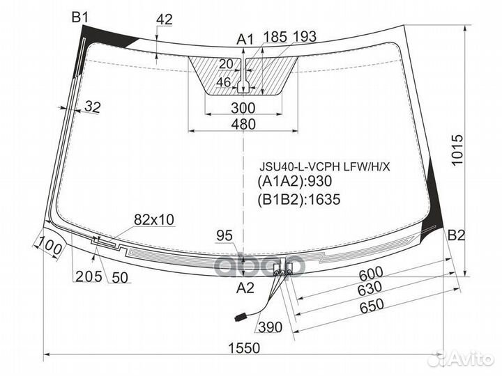 Стекло лобовое с обогревом щеток toyota highlan