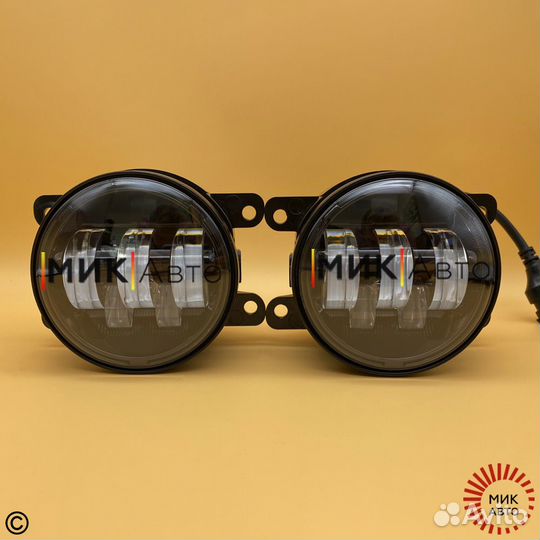 Штатные светодиодные птф фары Весту Логан Nissan