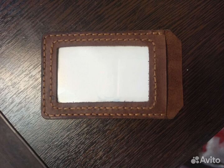 Чехол для пропуска натуральная кожа