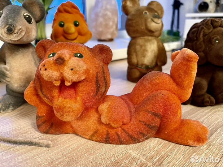 Игрушки. Олимпийский медведь. Флок. Винтаж. СССР