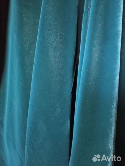 Бархат натуральный зелёный - отрез