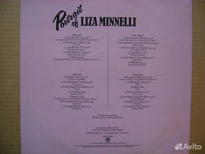 Portrait Of Liza Minnelli - Двойной альбом