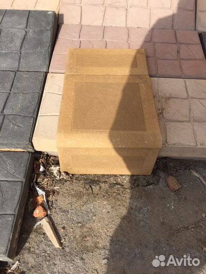 Ступень вибролитая бетонная, 25*30*3 см, красный