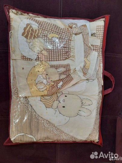 Бортики + балдахин +мобиль+ ортопедическая подушка