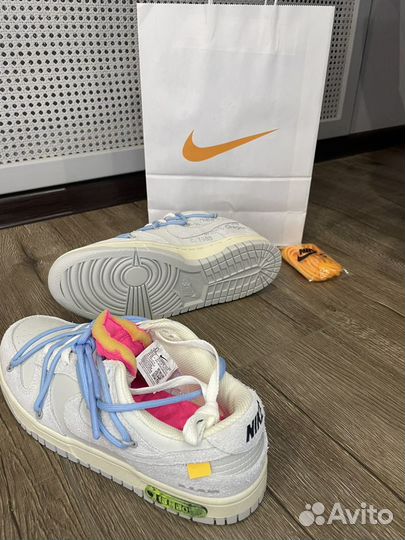 Кроссовки nike dunk low off white мужские