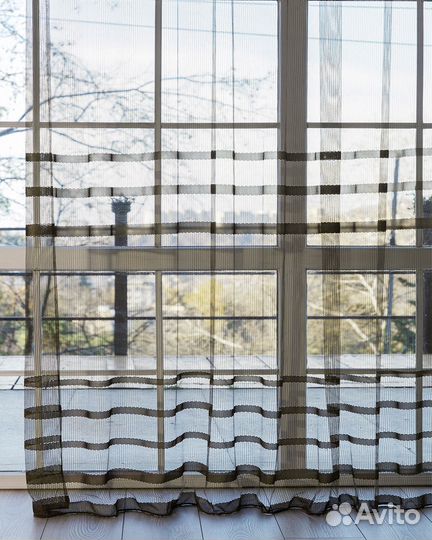 Крупная сетка тюль Фрида Хаки