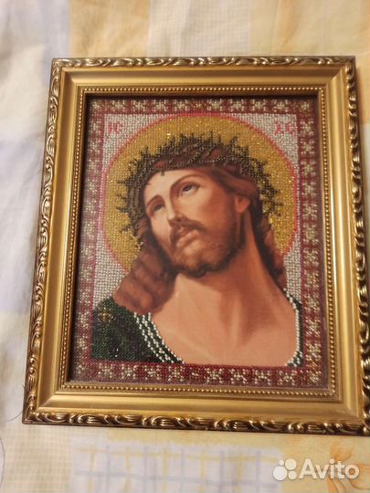 Икона вышитая бисером