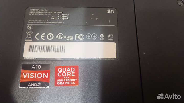 Ноутбук samsung np355v5c