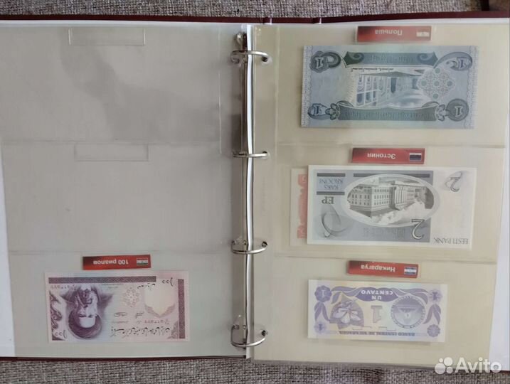 Альбом с банкнотами и монетами