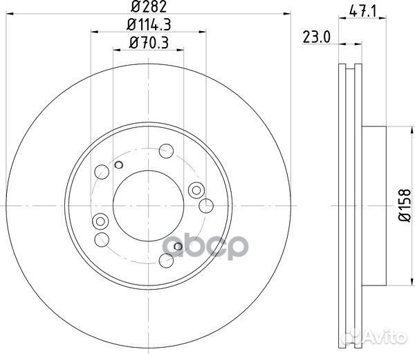Диск тормозной перед ND8021 ND8021 nisshinbo