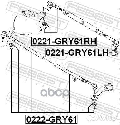 Тяга рулевая 0222-GRY61 Febest