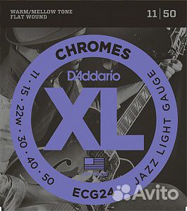 Плоские струны для электро 11-50 D'addario ECG24