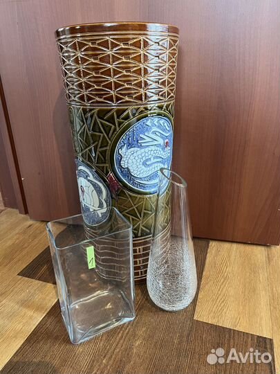 Модная ваза стекло и хрусталь, чайник