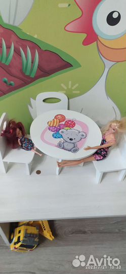 Столик и стульчик для кукол дерево