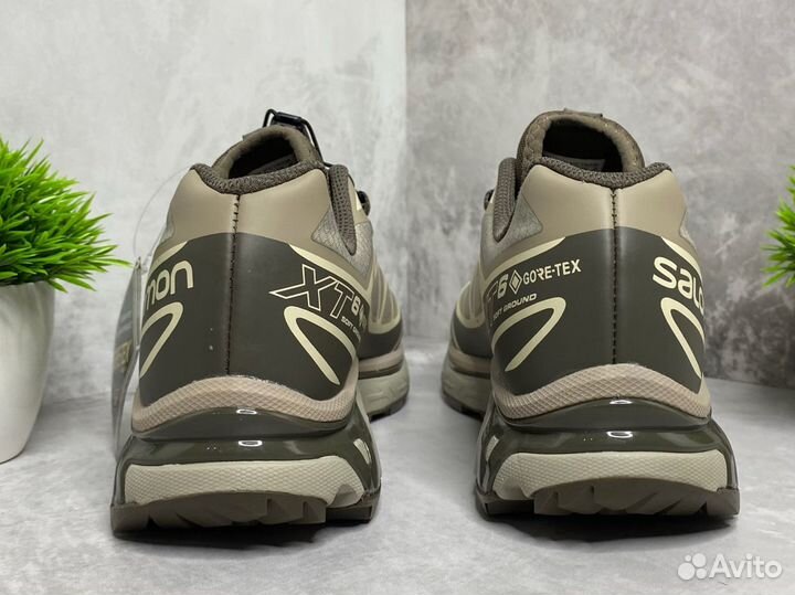 Кроссовки Salomon xt 6 gore tex термо бежевые