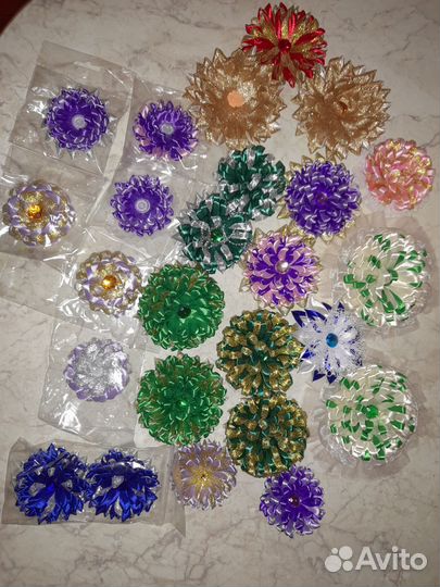 Бантики на резиночках, ручной работы