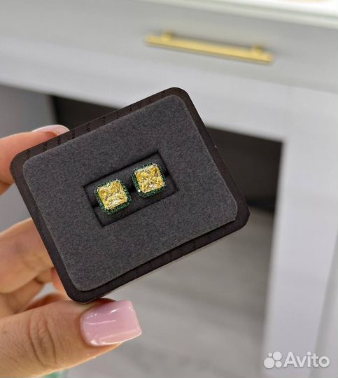 Пусеты на каждый день Серебро 925 Особая огранка