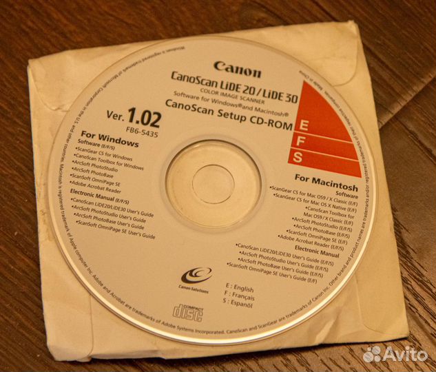 Сканер Canon Lide 20-30