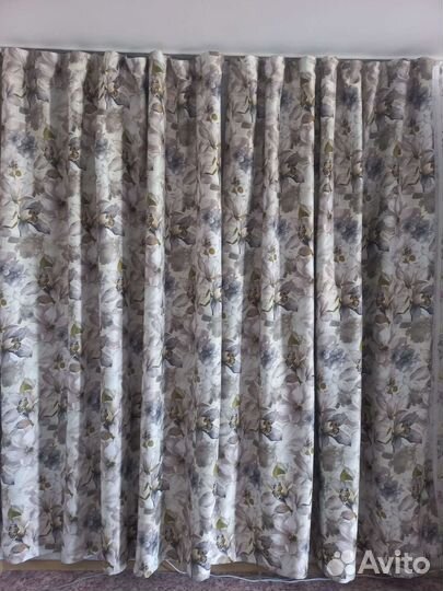Новые шторы,тюль, подхваты. Высота 2.50