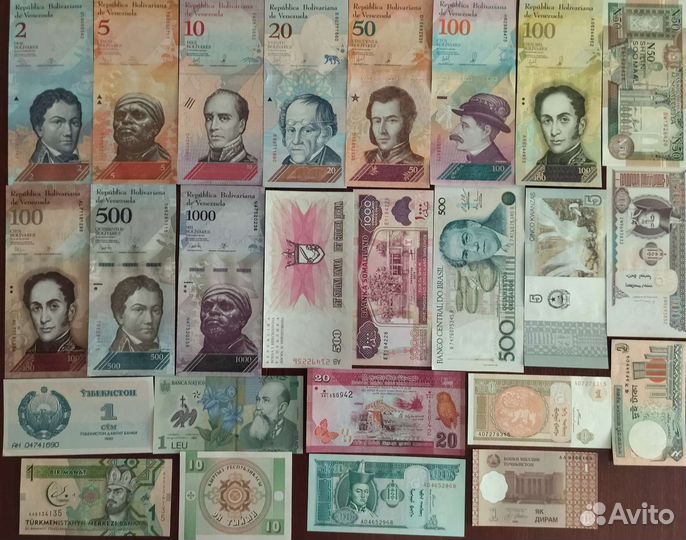 100 банкнот стран мира коллекция